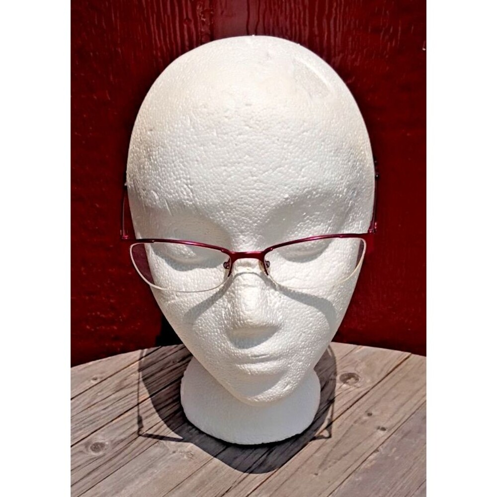Cole Haan CH1023 Womens Eyeglasses Wine Half Rim Frames 140mm Discontinued